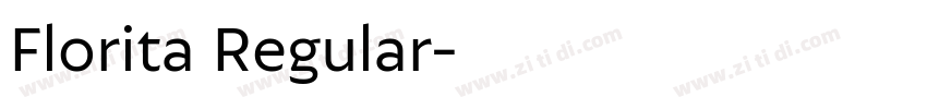 Florita Regular字体转换
